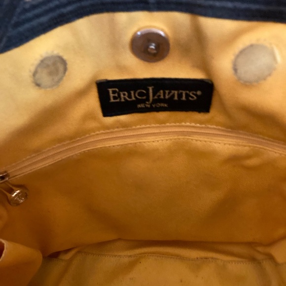 Pre-Loved Eric Javits Metallic Trim StrawTote - Neutrals Tones - Picture 3 of 5